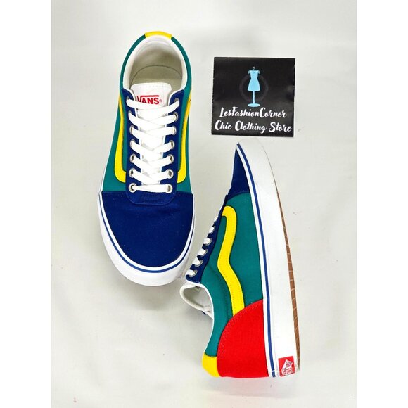 Vans Men's Yacht Club Old Skool Primary Color Block Canvas Shoes Size 9 114 - Picture 10 of 16